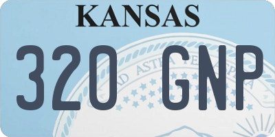 KS license plate 320GNP