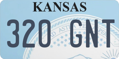 KS license plate 320GNT