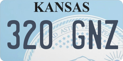 KS license plate 320GNZ