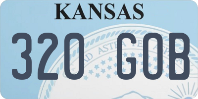 KS license plate 320GOB