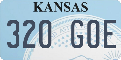 KS license plate 320GOE