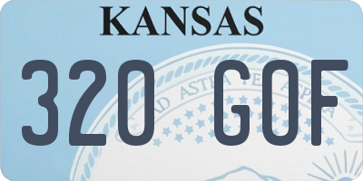 KS license plate 320GOF