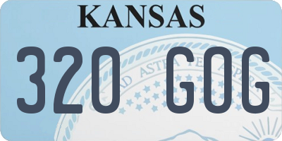 KS license plate 320GOG