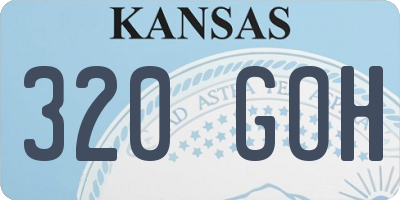 KS license plate 320GOH