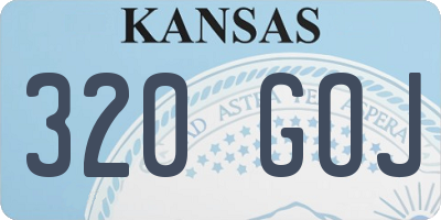 KS license plate 320GOJ