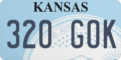 KS license plate 320GOK