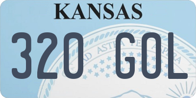 KS license plate 320GOL
