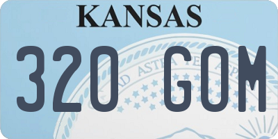 KS license plate 320GOM