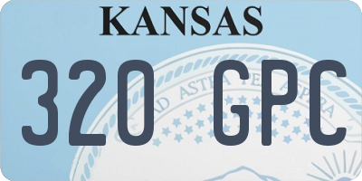 KS license plate 320GPC