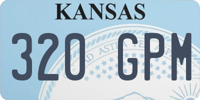 KS license plate 320GPM