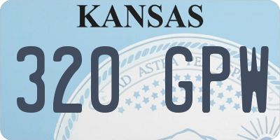 KS license plate 320GPW