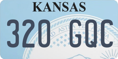 KS license plate 320GQC