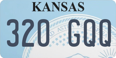 KS license plate 320GQQ
