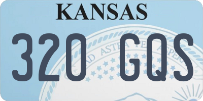 KS license plate 320GQS