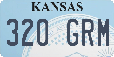 KS license plate 320GRM