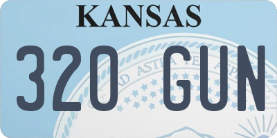 KS license plate 320GUN
