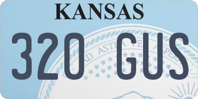 KS license plate 320GUS