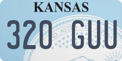 KS license plate 320GUU