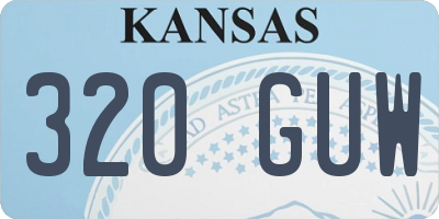 KS license plate 320GUW