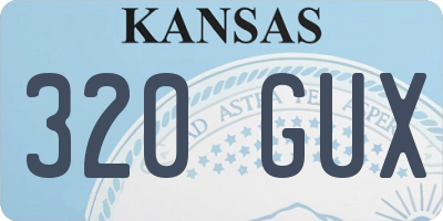 KS license plate 320GUX