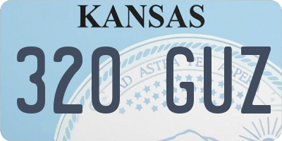KS license plate 320GUZ
