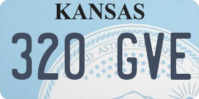 KS license plate 320GVE