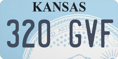 KS license plate 320GVF