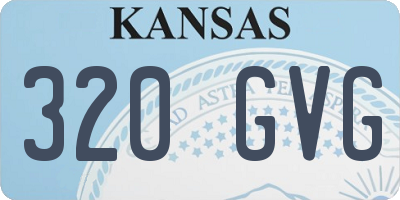 KS license plate 320GVG