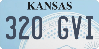 KS license plate 320GVI