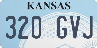 KS license plate 320GVJ