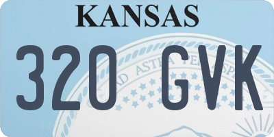 KS license plate 320GVK