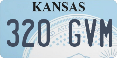 KS license plate 320GVM