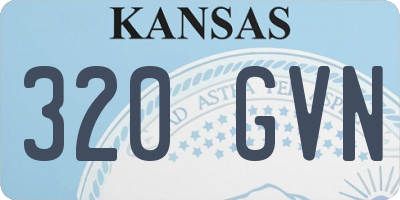 KS license plate 320GVN