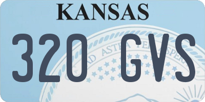 KS license plate 320GVS