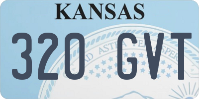 KS license plate 320GVT