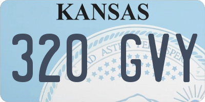 KS license plate 320GVY