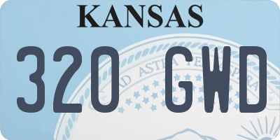KS license plate 320GWD