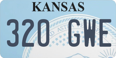 KS license plate 320GWE