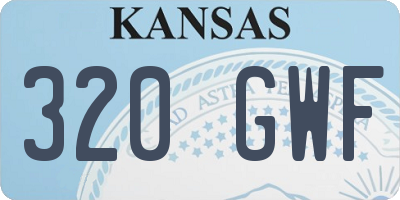 KS license plate 320GWF