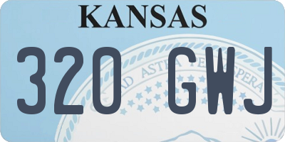 KS license plate 320GWJ