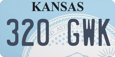 KS license plate 320GWK