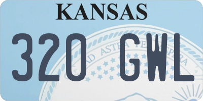 KS license plate 320GWL