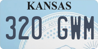 KS license plate 320GWM