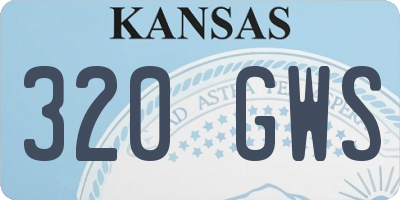 KS license plate 320GWS
