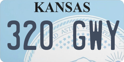 KS license plate 320GWY
