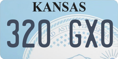 KS license plate 320GXO
