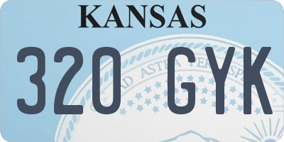 KS license plate 320GYK