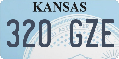 KS license plate 320GZE