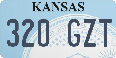 KS license plate 320GZT