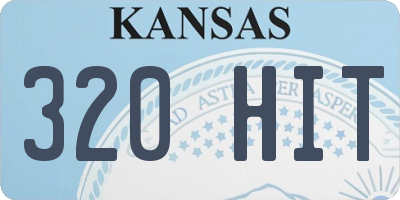 KS license plate 320HIT